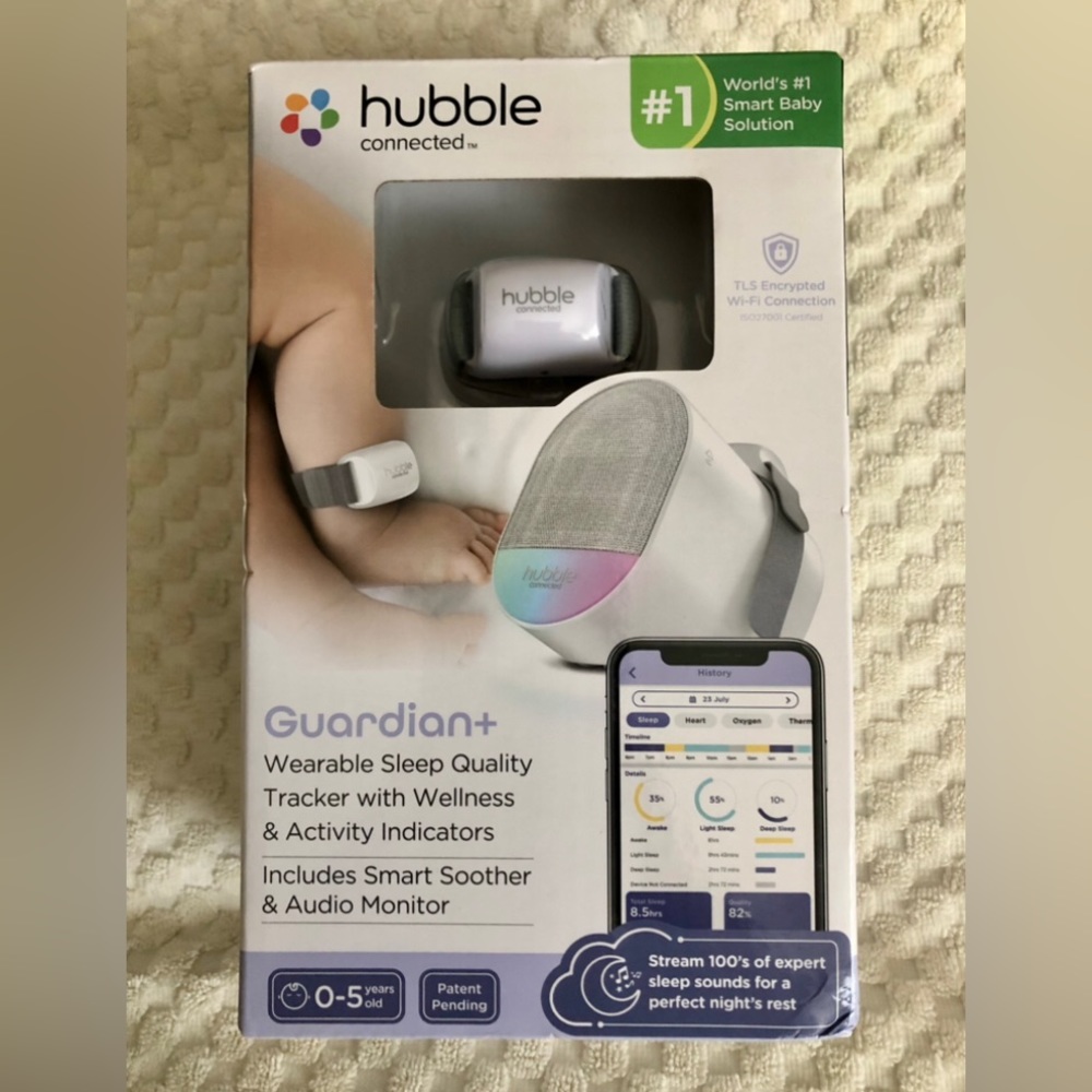Hubble connected Guardian+ Sleep monitor anklet baby monitor